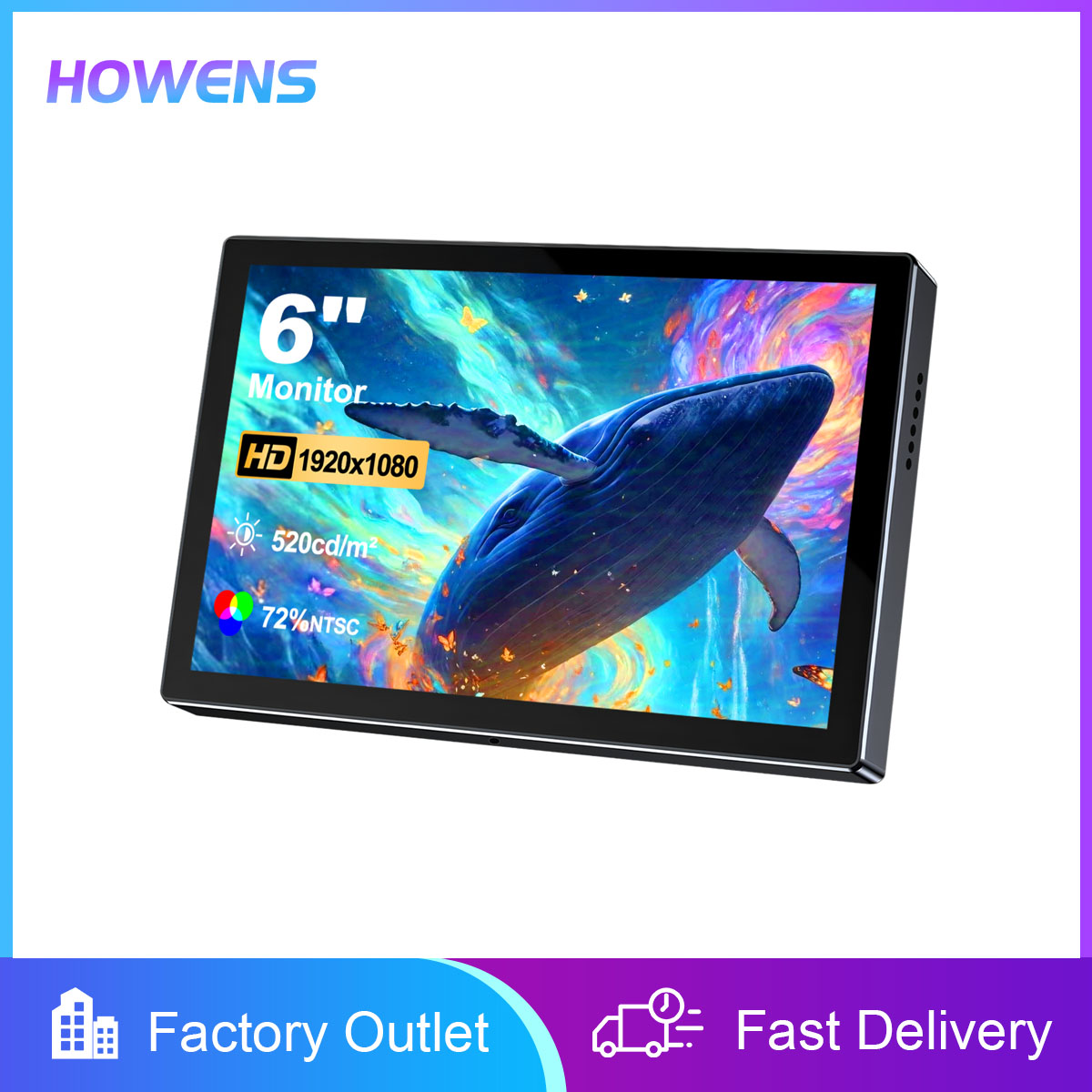Pc Zotac Gaming - 6-calowy przenośny monitor HD 1080P IPS